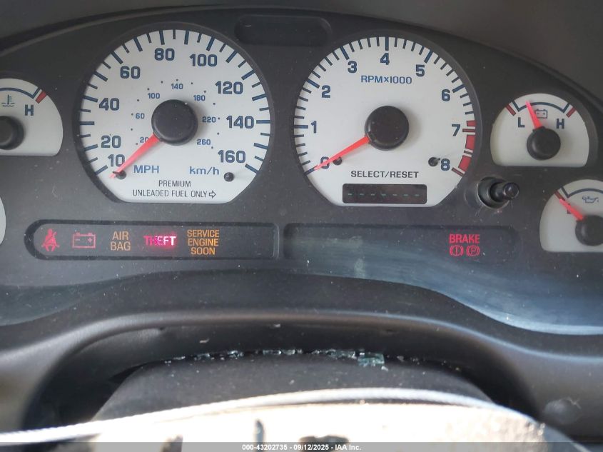 1999 Ford Mustang Cobra VIN: 1FAFP46V0XF184367 Lot: 43202735