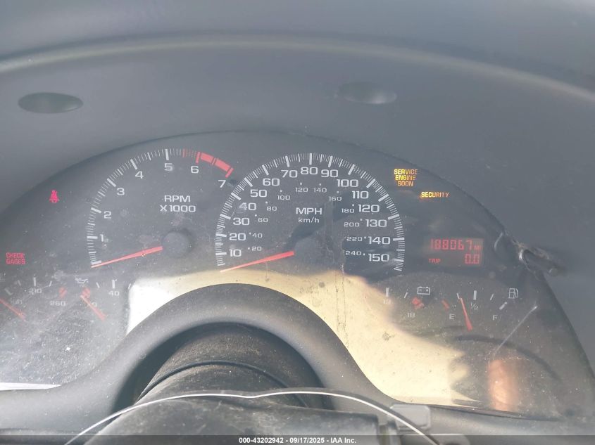 1998 Chevrolet Camaro Z28 VIN: 2G1FP22G7W2149596 Lot: 43202942