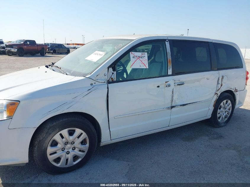 2016 Dodge Grand Caravan Se VIN: 2C4RDGBG0GR372162 Lot: 43202955