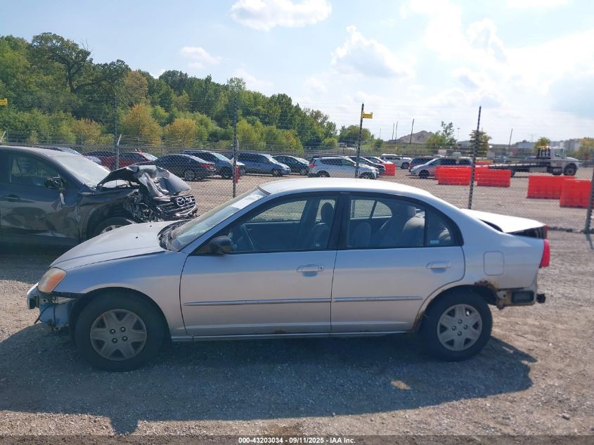 2003 Honda Civic Lx VIN: JHMES16573S003137 Lot: 43203034