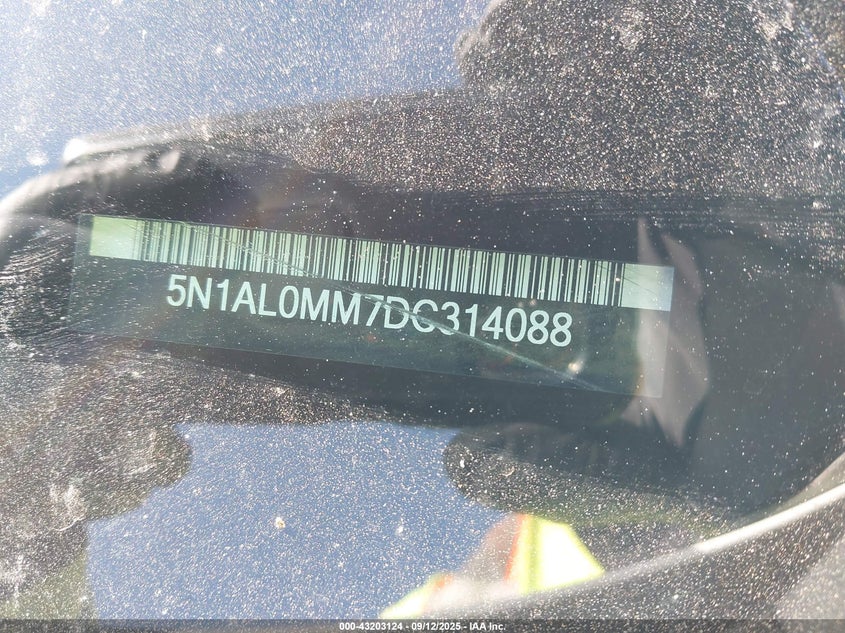 2013 INFINITI JX35 - 5N1AL0MM7DC314088