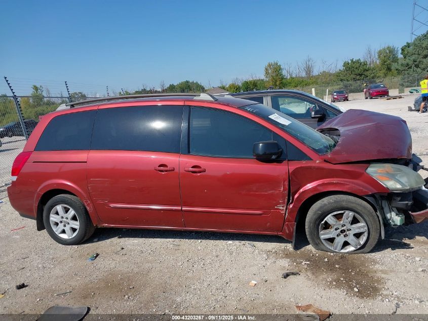 2004 Nissan Quest 3.5 Sl VIN: 5N1BV28U84N327618 Lot: 43203267