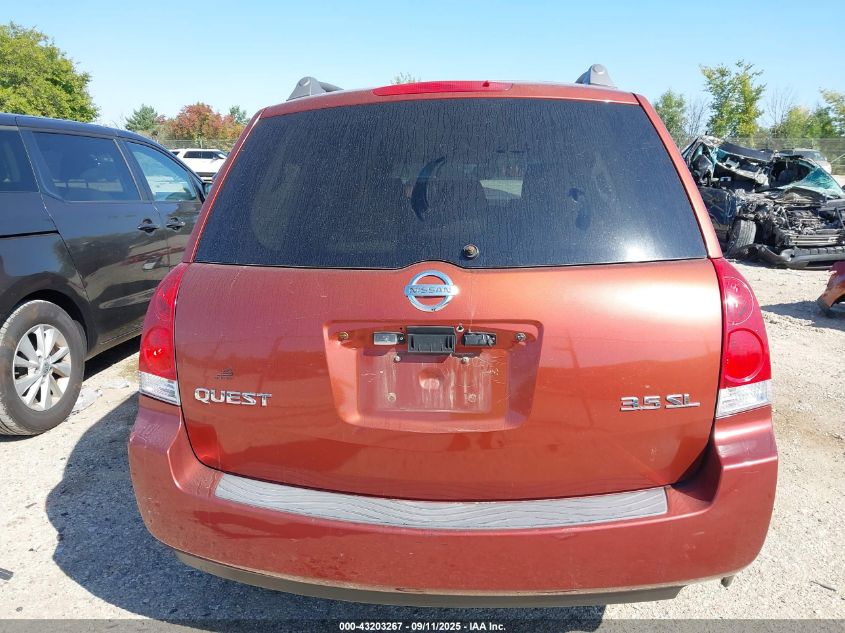 2004 Nissan Quest 3.5 Sl VIN: 5N1BV28U84N327618 Lot: 43203267