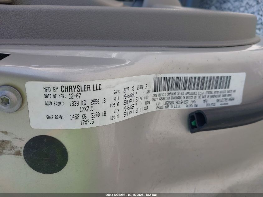 2008 Jeep Grand Cherokee Laredo VIN: 1J8GR48K18C184157 Lot: 43203298