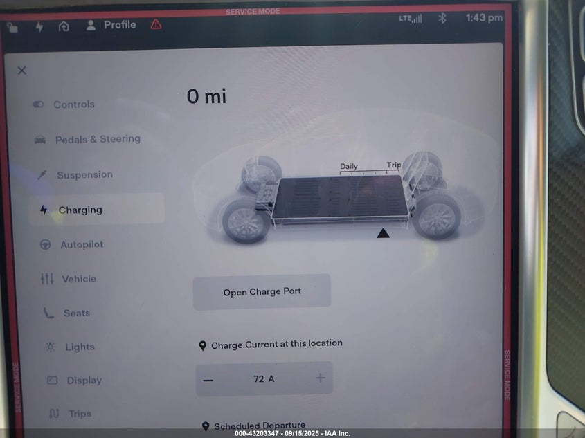 2016 Tesla Model X 75D/P100D/P90D VIN: 5YJXCBE41GF017897 Lot: 43203347