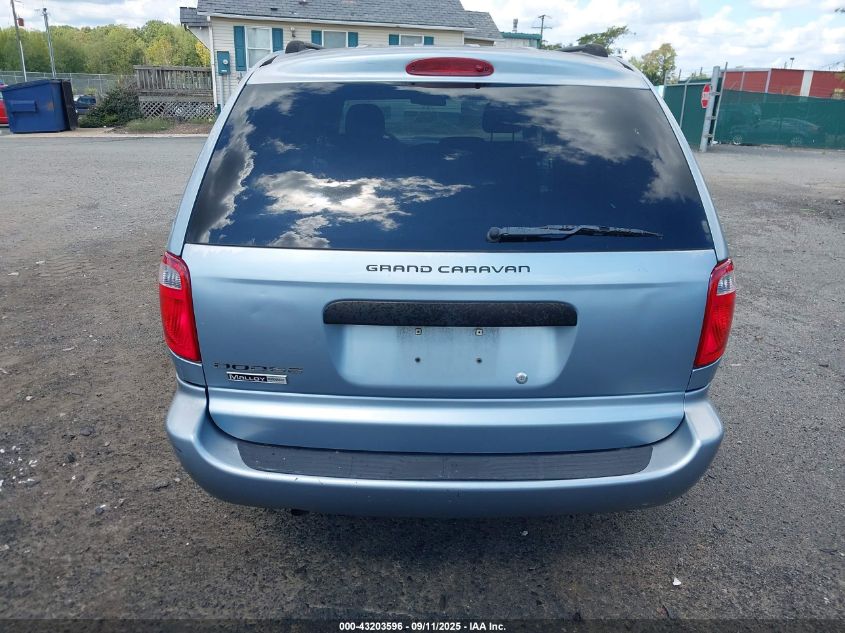 2006 Dodge Grand Caravan Se VIN: 1D4GP24R36B736204 Lot: 43203596