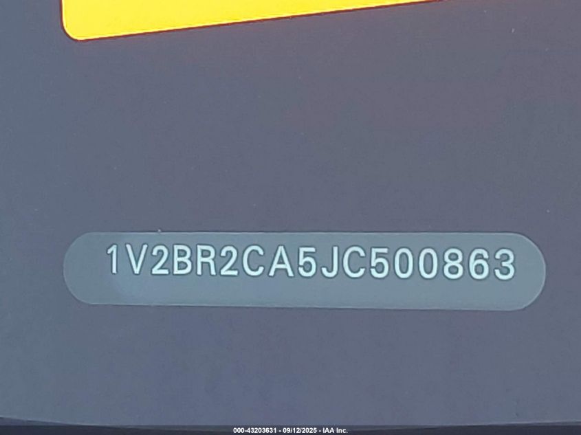 2018 Volkswagen Atlas 3.6L V6 Launch Edition VIN: 1V2BR2CA5JC500863 Lot: 43203631