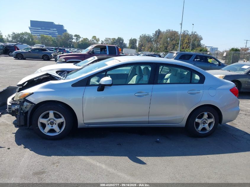 2012 Honda Civic Lx VIN: 19XFB2F53CE385973 Lot: 43203777