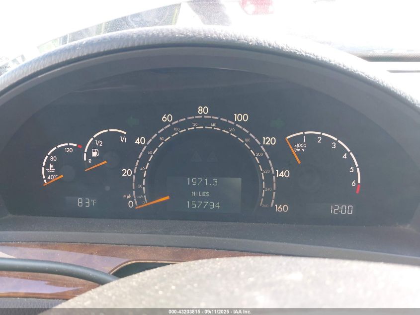 2000 Mercedes-Benz S 500 VIN: WDBNG75J3YA074707 Lot: 43203815