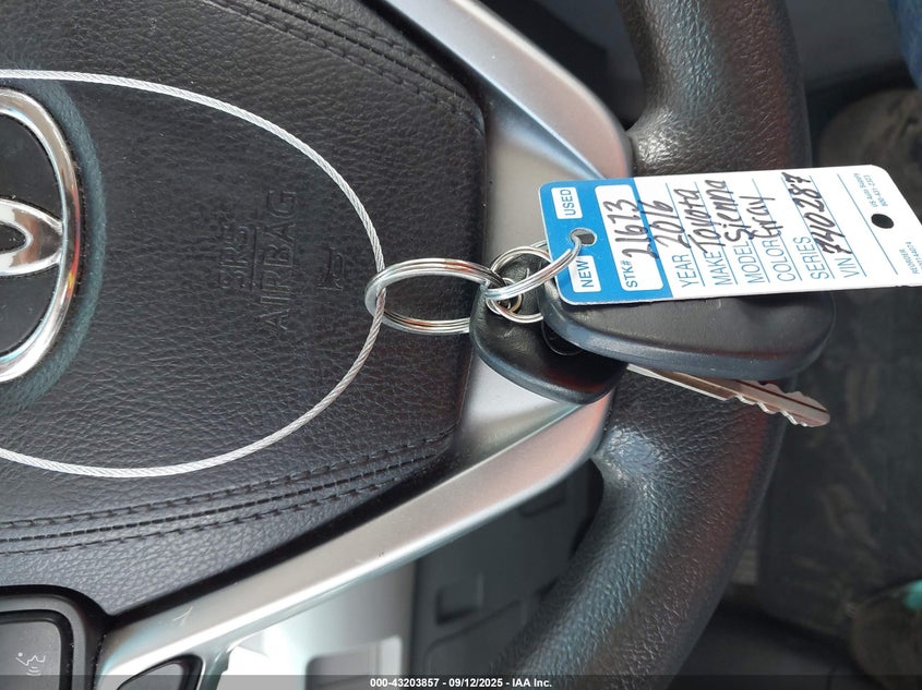 2016 Toyota Sienna L 7 Passenger VIN: 5TDZK3DC9GS740287 Lot: 43203857