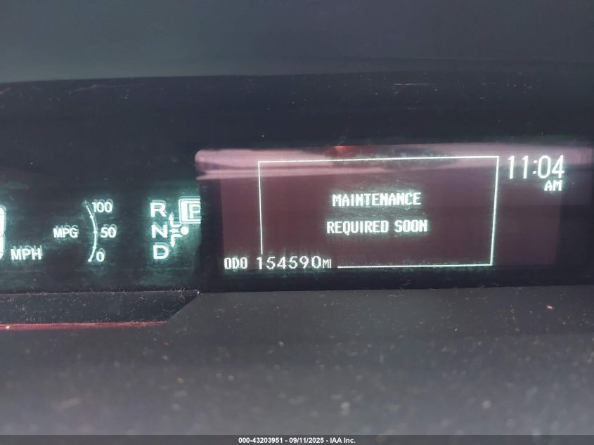 2013 Toyota Prius Two VIN: JTDKN3DU7D0348425 Lot: 43203951