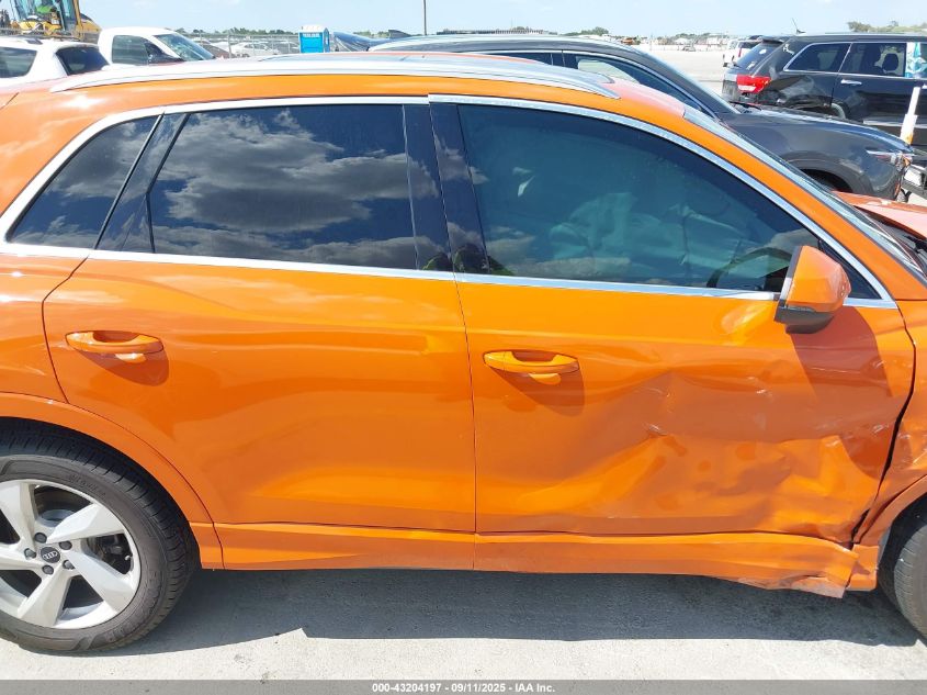 2021 Audi Q3 Premium 40 Tfsi Quattro Tiptronic VIN: WA1AUCF39M1128212 Lot: 43204197