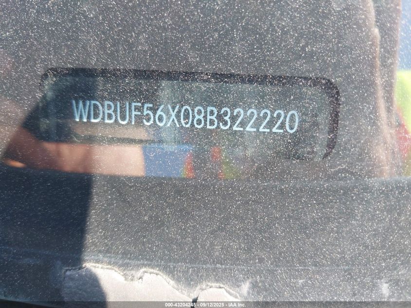 2008 Mercedes-Benz E 350 VIN: WDBUF56X08B322220 Lot: 43204245