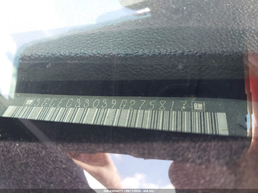 2009 Chevrolet Silverado 1500 Ltz VIN: 3GCEC33039G275817 Lot: 43204271