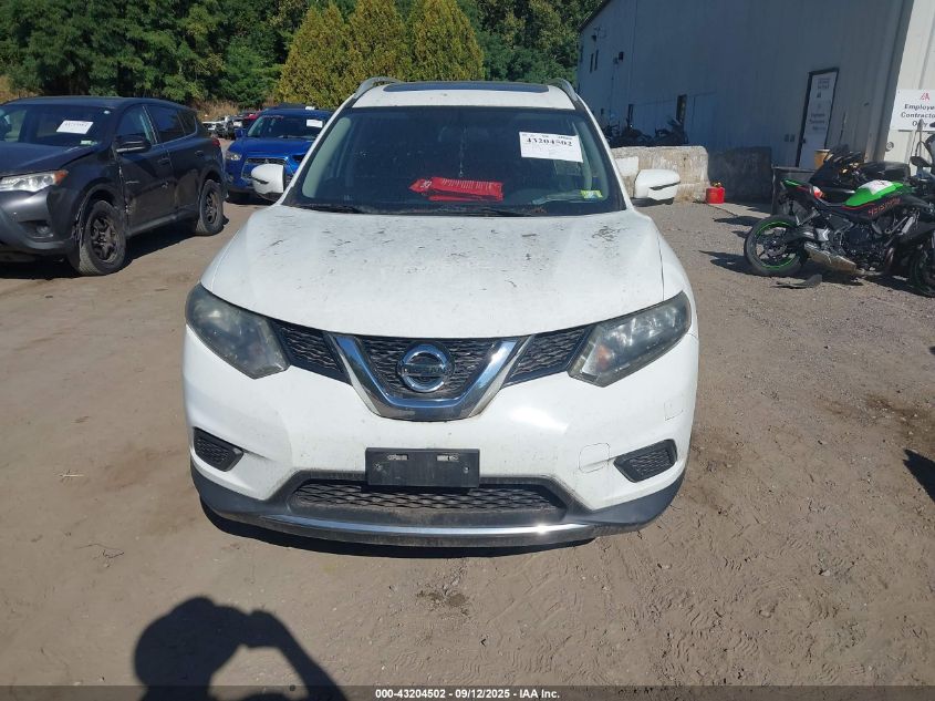 2016 Nissan Rogue Sv VIN: 5N1AT2MV7GC895486 Lot: 43204502