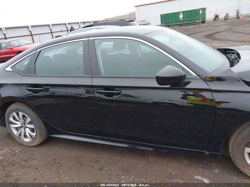 2025 Honda Civic 2.0 Lx Black Lot 111043204522 Vin 2HGFE2F20SH602087