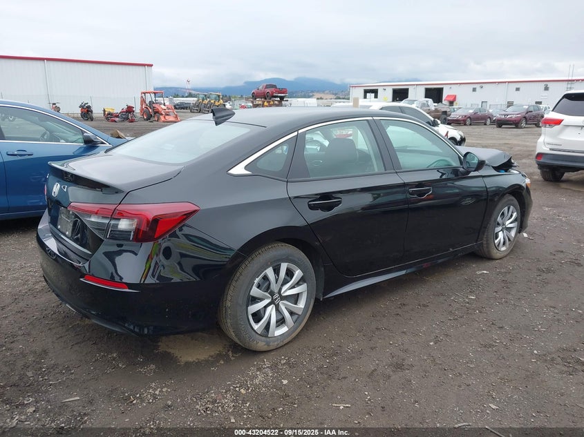 2025 Honda Civic 2.0 Lx Black Lot 111043204522 Vin 2HGFE2F20SH602087