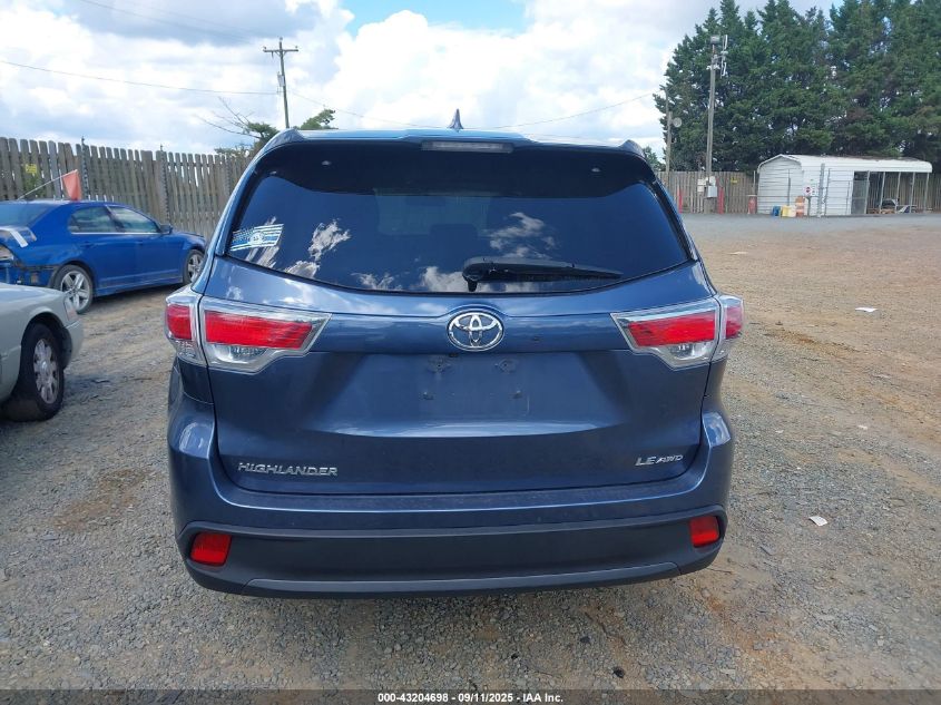 2015 Toyota Highlander Le Plus V6 VIN: 5TDBKRFH3FS190970 Lot: 43204698