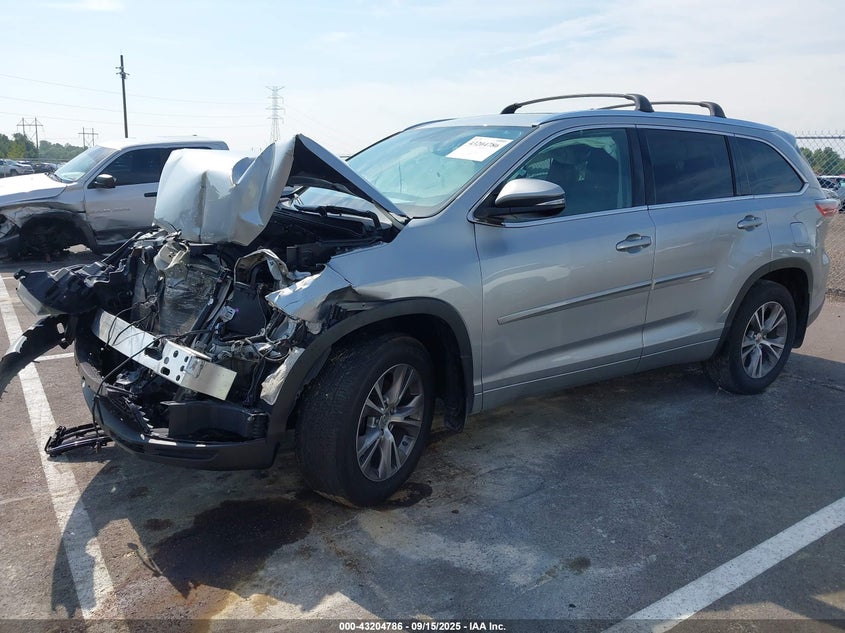 2015 TOYOTA HIGHLANDER XLE - 5TDJKRFH7F5202839