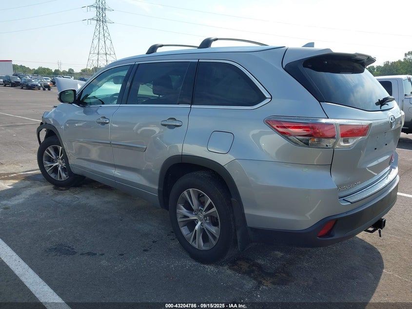 2015 TOYOTA HIGHLANDER XLE - 5TDJKRFH7F5202839