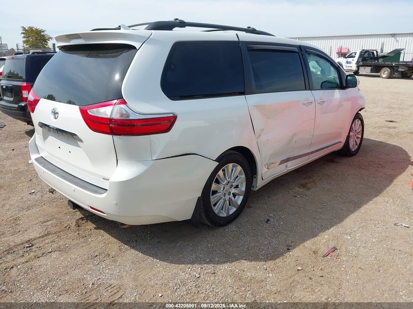 2016 TOYOTA SIENNA LIMITED PREMIUM 7 PASSENGER - 5TDYK3DC5GS708948