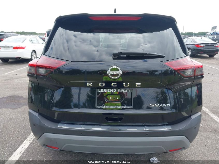 2022 Nissan Rogue Sv Intelligent Awd VIN: 5N1BT3BB3NC709345 Lot: 43205171