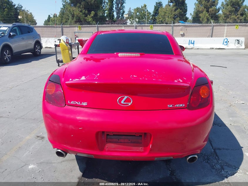 2004 Lexus Sc 430 VIN: JTHFN48Y440058288 Lot: 43205275