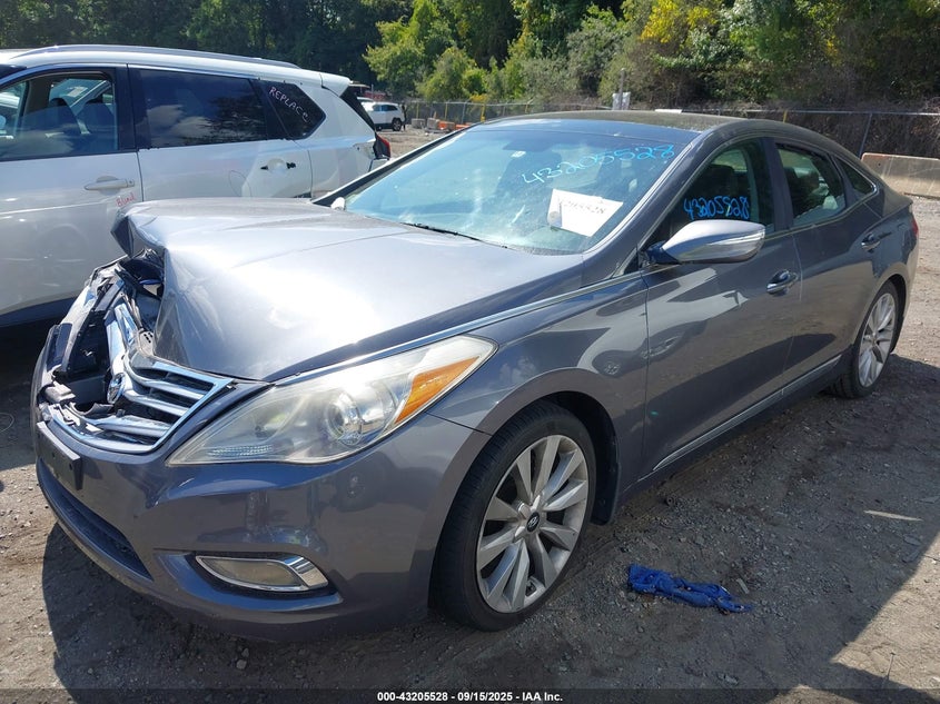 2012 Hyundai Azera grey sedan gasoline KMHFH4JG0CA191967 photo #3