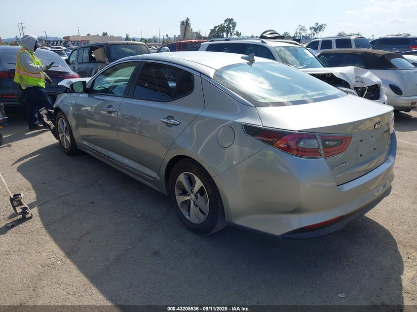 Vin: knagm4ad9e5065853, lot: 43699993, kia optima hybrid lx 20143