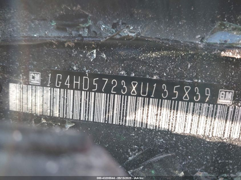 2008 Buick Lucerne Cxl VIN: 1G4HD57238U135839 Lot: 43205544