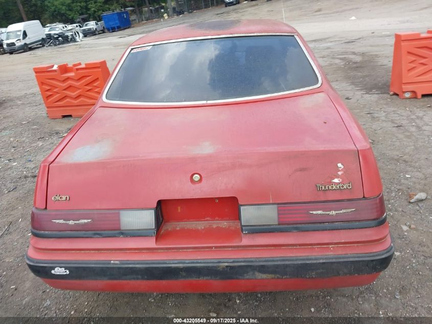 1986 Ford Thunderbird VIN: 1FABP46F8GH202433 Lot: 43205549