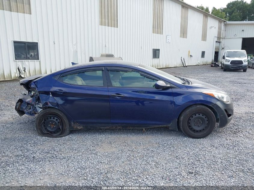 2013 Hyundai Elantra Gls VIN: 5NPDH4AEXDH168393 Lot: 43205714
