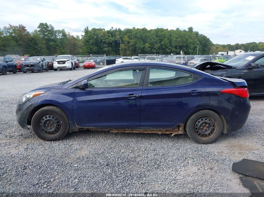 2013 Hyundai Elantra Gls VIN: 5NPDH4AEXDH168393 Lot: 43205714