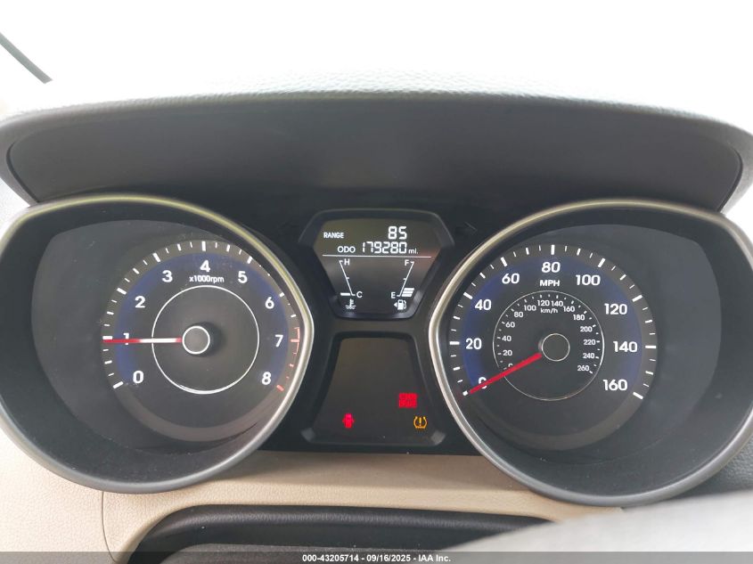 2013 Hyundai Elantra Gls VIN: 5NPDH4AEXDH168393 Lot: 43205714