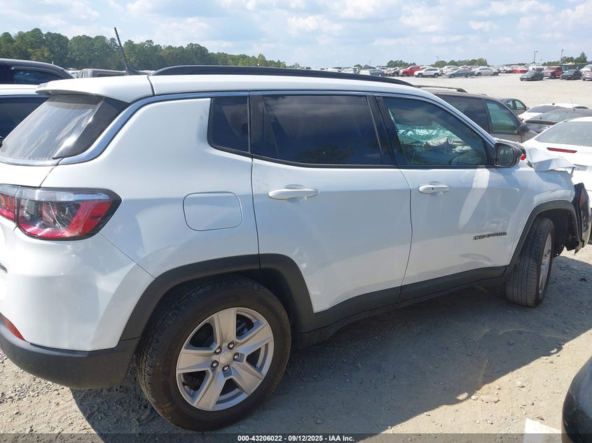 2022 Jeep Compass Latitude Fwd VIN: 3C4NJCBB7NT229675 Lot: 43206022