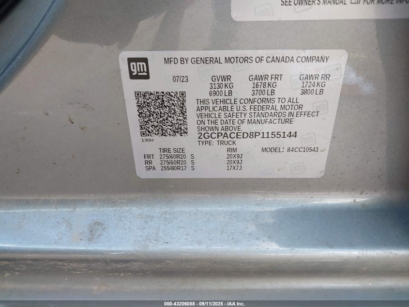 2GCPACED8P1155144 2023 CHEVROLET SILVERADO photo no. 9