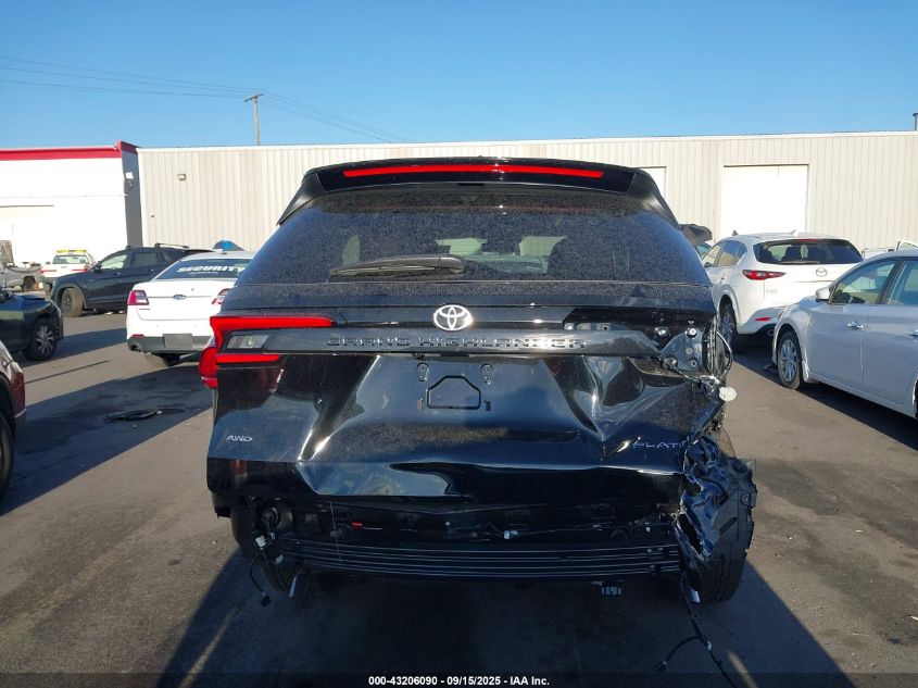 2025 Toyota Grand Highlander Platinum VIN: 5TDAAAB55SS090830 Lot: 43206090