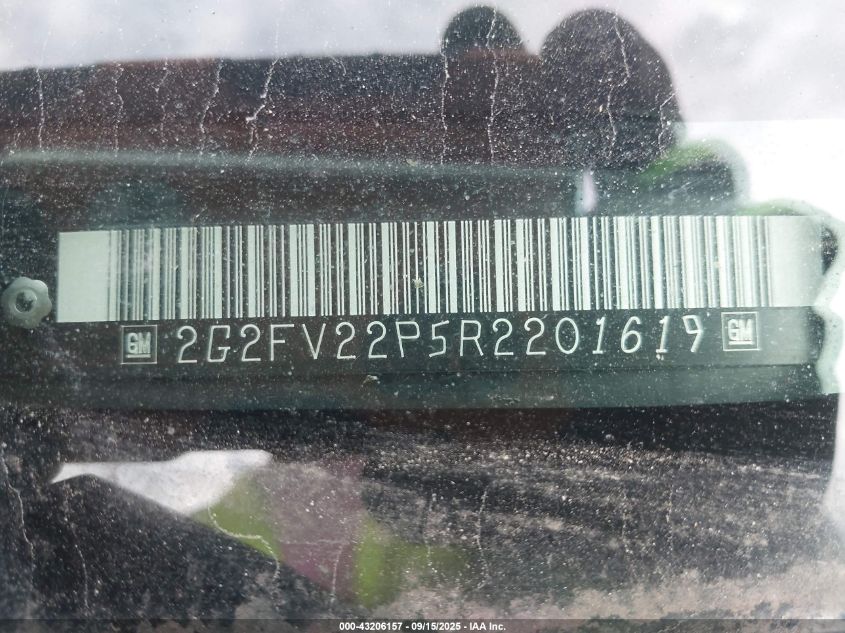 1994 Pontiac Firebird Formula/Trans Am/Gt VIN: 2G2FV22P5R2201619 Lot: 43206157