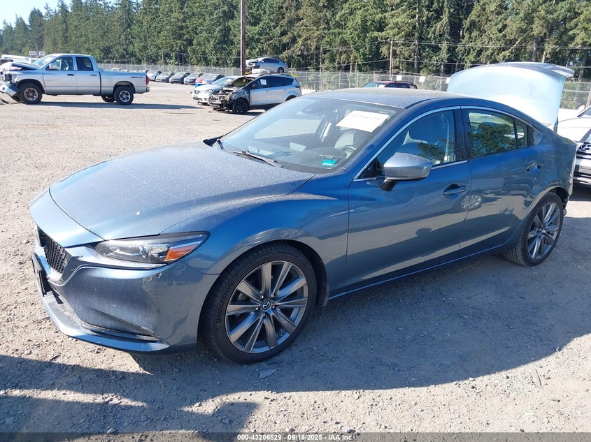 2018 Mazda 6 2.5 Azda6 Grand Touring Blue Lot 111043206529 Vin JM1GL1TY0J1335297
