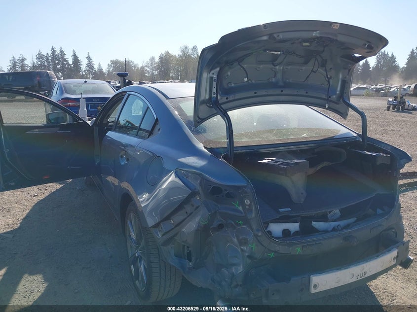 2018 Mazda 6 2.5 Azda6 Grand Touring Blue Lot 111043206529 Vin JM1GL1TY0J1335297