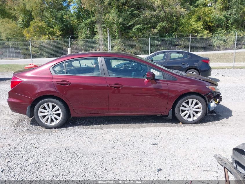 2012 Honda Civic Ex VIN: 19XFB2F88CE057037 Lot: 43206537