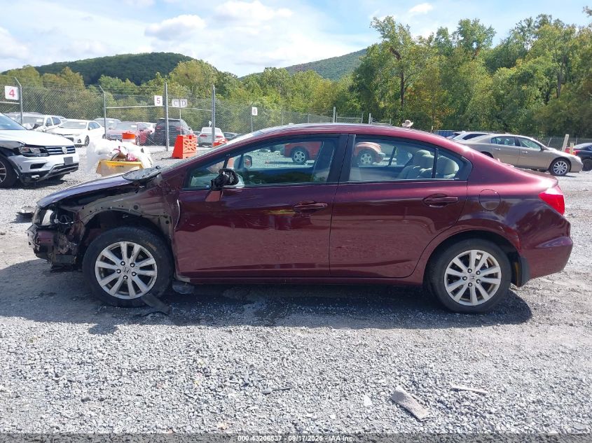 2012 Honda Civic Ex VIN: 19XFB2F88CE057037 Lot: 43206537