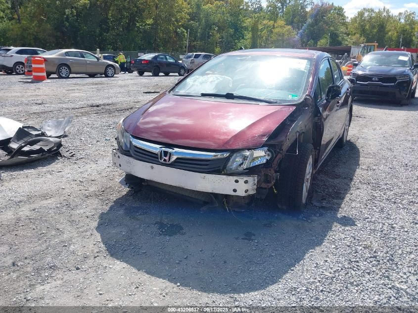 2012 Honda Civic Ex VIN: 19XFB2F88CE057037 Lot: 43206537