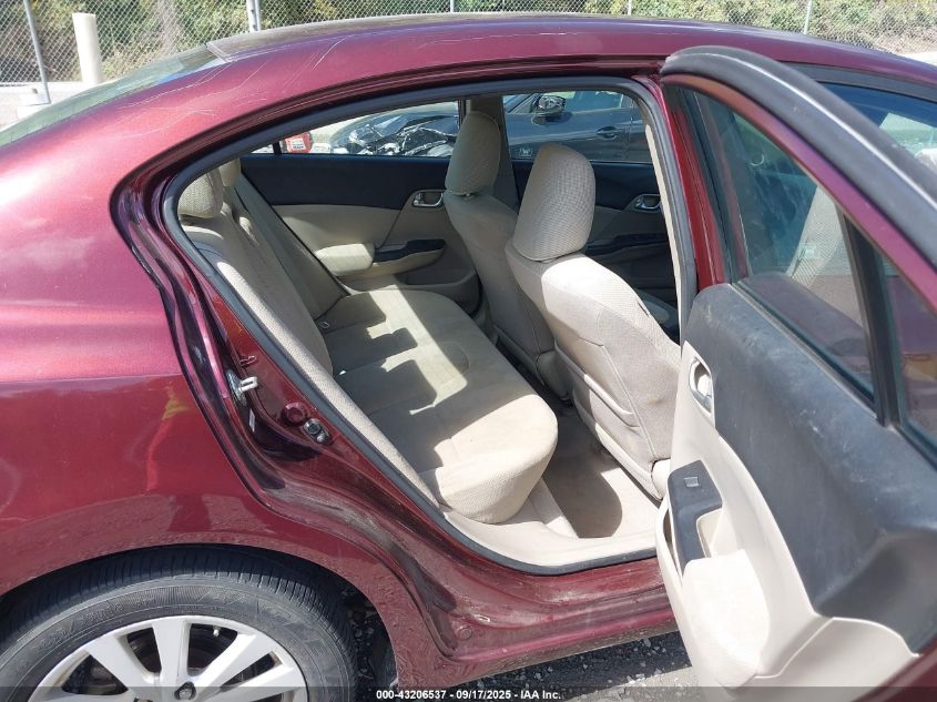 2012 Honda Civic Ex VIN: 19XFB2F88CE057037 Lot: 43206537