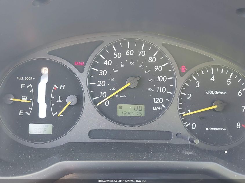 2002 Subaru Impreza Outback Sport VIN: JF1GG68552H818153 Lot: 43206674