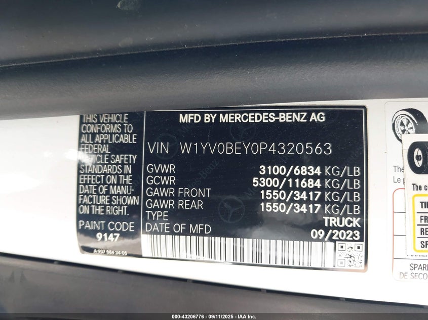 2023 MERCEDES-BENZ METRIS - W1YV0BEY0P4320563