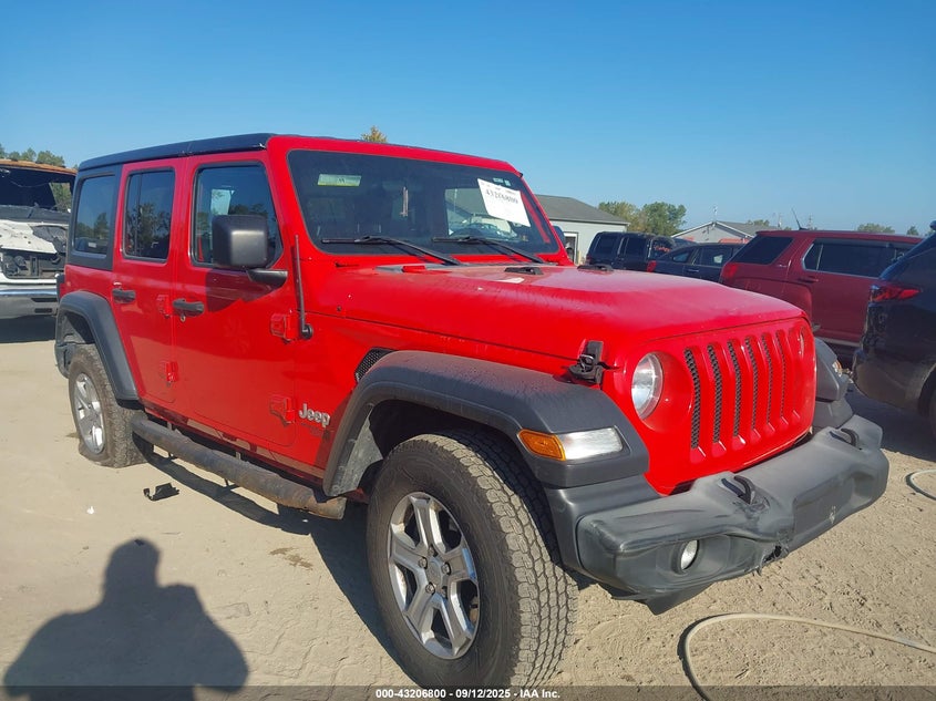 1C4HJXDN0KW592580 2019 Jeep Wrangler Unlimited Sport S 4X4 auction photo 1