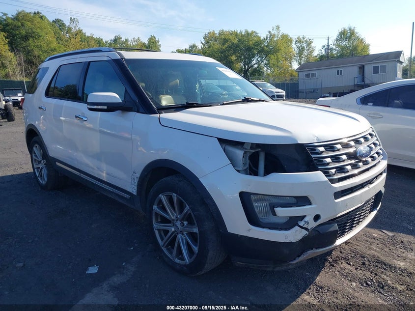 2017 Ford Explorer 2.3 Limited White Lot 111043207000 Vin 1FM5K8FH4HGB77029