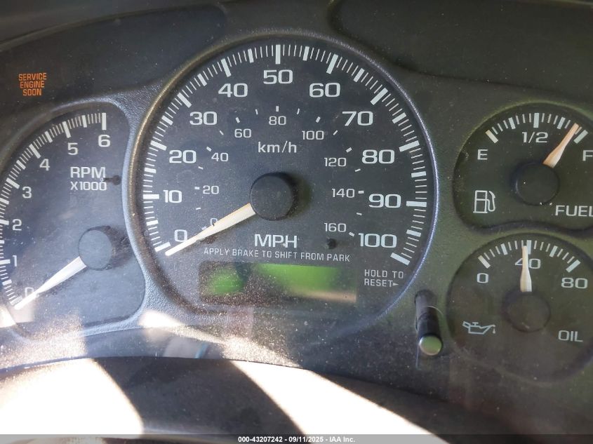 2002 Chevrolet Tahoe Ls VIN: 1GNEC13T02R321664 Lot: 43207242