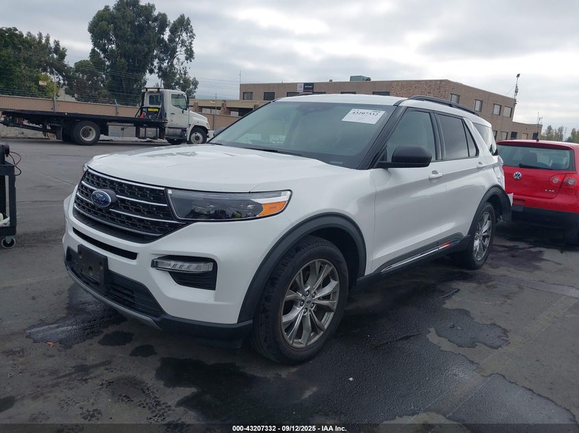 1FMSK7DH7LGC31416 2020 Ford Explorer 2.3 Xlt White